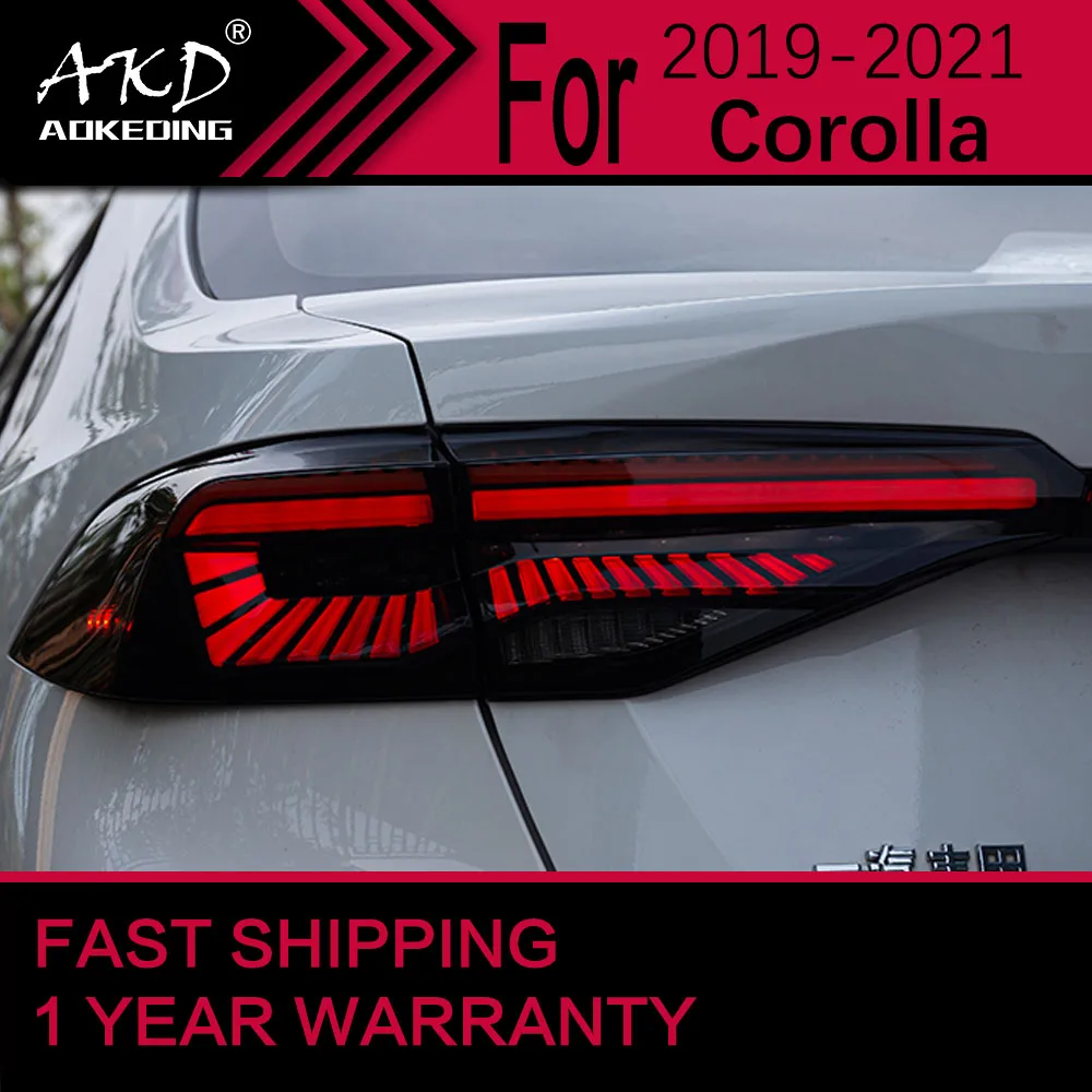 

Автомобильные фары для Toyota Corolla светодиодный Tail светильник 2019-2021 Corolla задний стоп-сигнал тормозной сигнал DRL задние автомобильные аксессуары