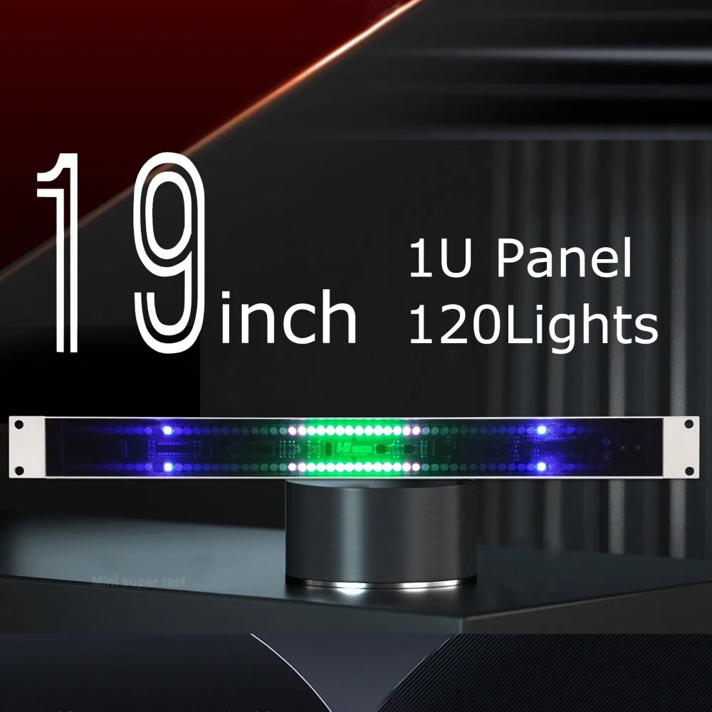 120 LED Level Indicator Stereo Sound Wire Control Audio USB Music Spectrum Electronic VU Meter LED Music Rhythm Volume 1U