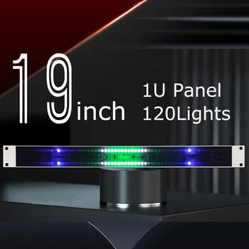 LED 레벨 표시기 스테레오 사운드 와이어 제어 오디오 USB 음악 스펙트럼 전자 VU 계량기, LED 음악 리듬 볼륨 1U, 120