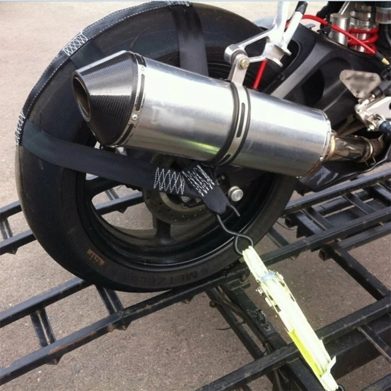 Motorcycle Rear Wheel Tire Binding Strap, Foldable Fastening Strap 3