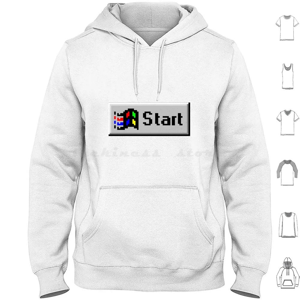 Start Felpe Con Cappuccio Manica Lunga Windows Microsoft Windows 95 Windows 98 Nerd Geek