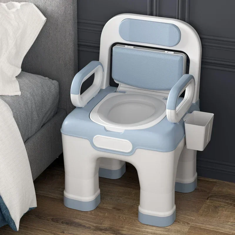 Portable Comfort Commode Chair  EasytoUse Sanitation Seat with PU Soft Cushion, Ideal for Elderly and Pregnant Women 2