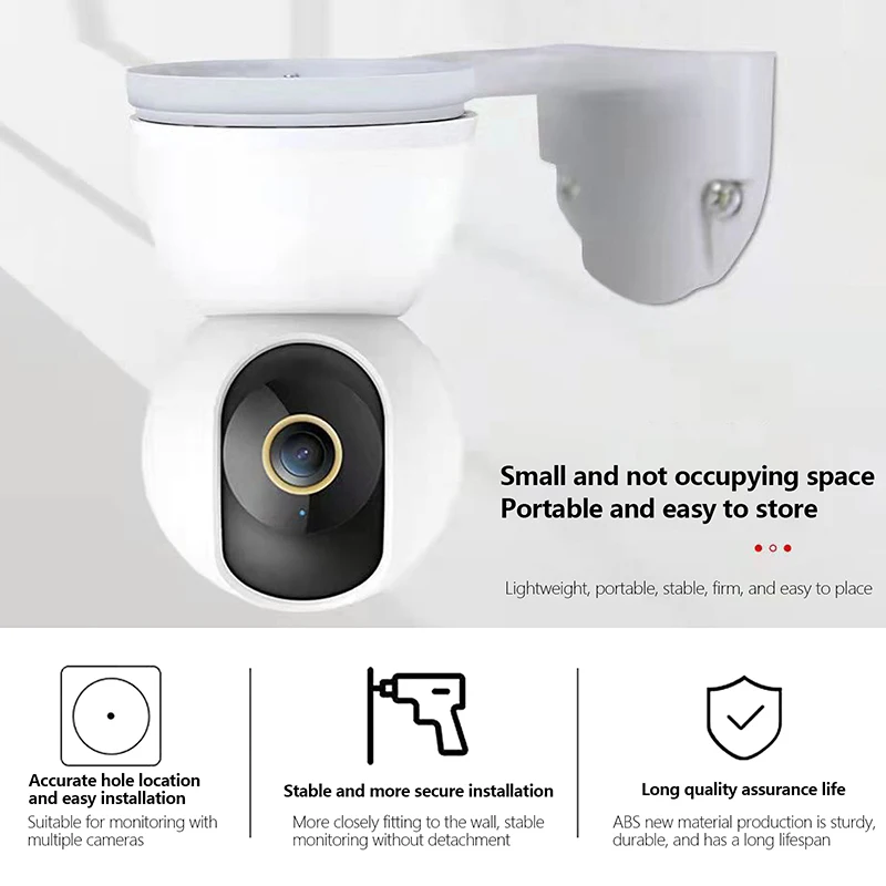 Camera Bracket Nail Free Wall Mount Camera Surveillance Holder Glue Base Screw 1Set security camera stand camera holder stand camera holder security wall mount bracket security camera bracket camera mount panel camera mounting base security camera mount