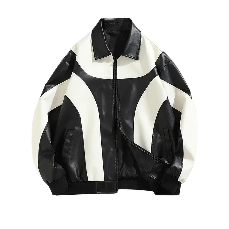 

Мужская куртка из искусственной кожи в стиле хип-хоп, мягкая ветровка, мотоциклетная байкерская куртка-бомбер для женщин