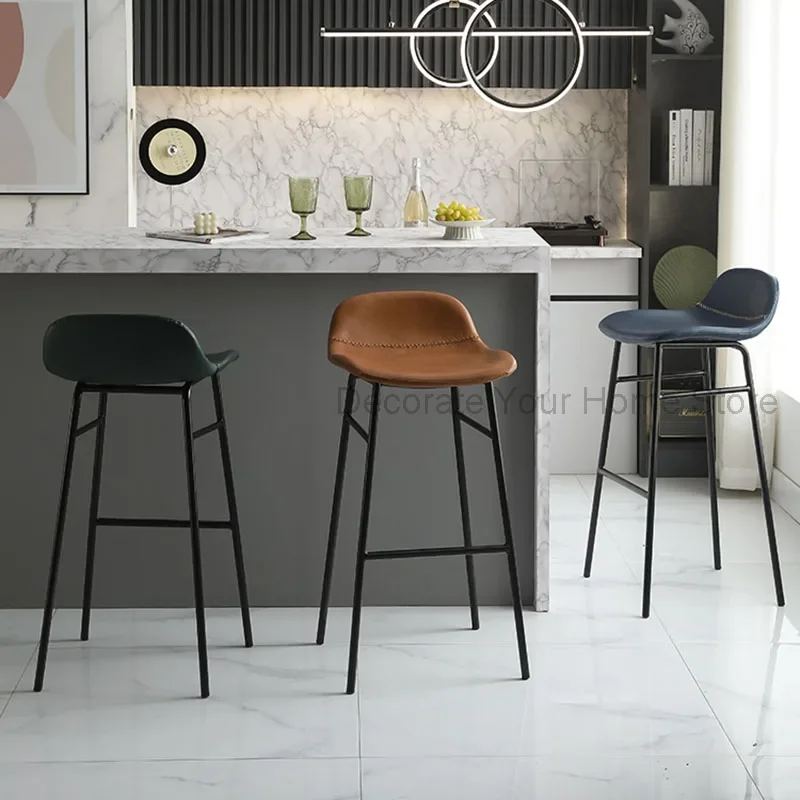 

High Quality Metal Bar Stool Design Vintage Italian Black Party Chairs Stylish Luxury Comfortable Taburetes De Bar Furniture