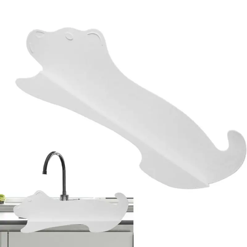 Sink Splash Guard Puppy Design Silicone Faucet Splash Guard With Suction Base Cute Water Splash Guard For Kitchen Bathroom cute toddlers painting apron cooking drawing waterproof children bib kitchen classroom birthday gifts type 4 130cm