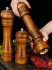 5" 8" 10" Salt and Pepper Grinder, Solid Wood Spice Pepper Mill with Strong Adjustable Ceramic Grinder Kitchen Cooking Tools 2