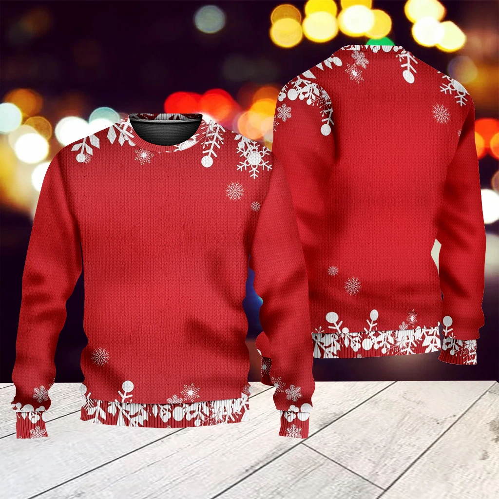 thumbnail image 1 of Suéter navideño divertido y lindo personalizado de venta caliente 2023 Suéter navideño de Halloween con estampado 3D para mujer de primavera y otoño, 1 of 5