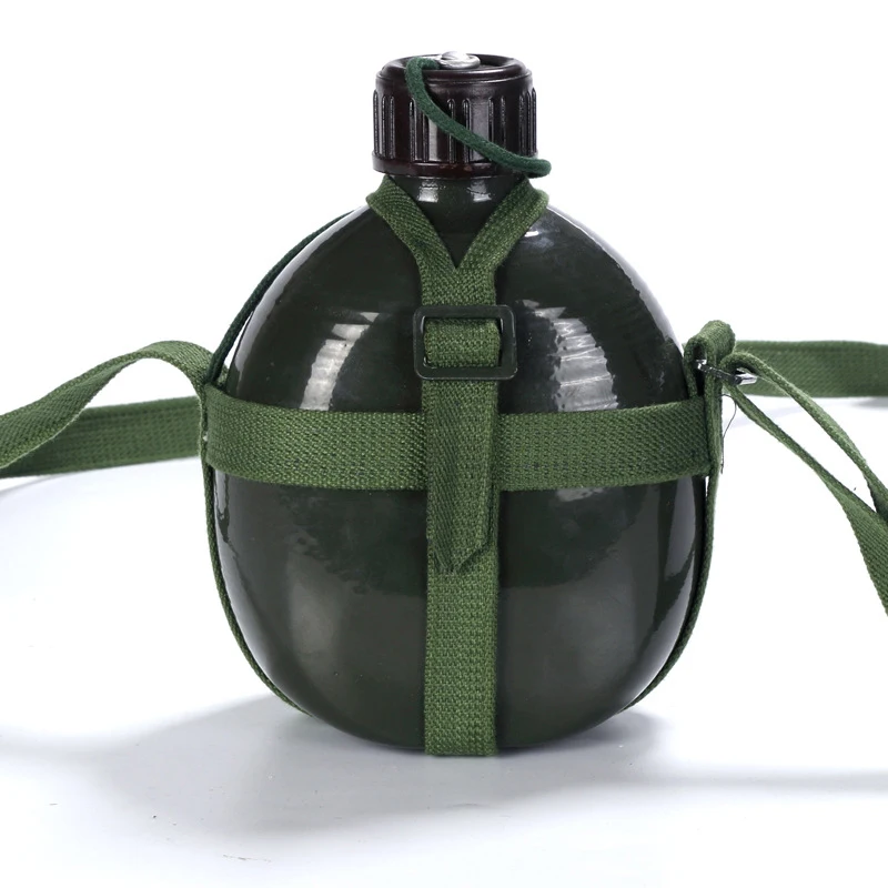 1.5L Army Military Outdoor Camping Trip Cycling Aluminum Water Bottle Canteen