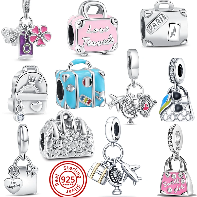 Charms Pandora 925 Original Silver Suitcase Pandora Charms 925