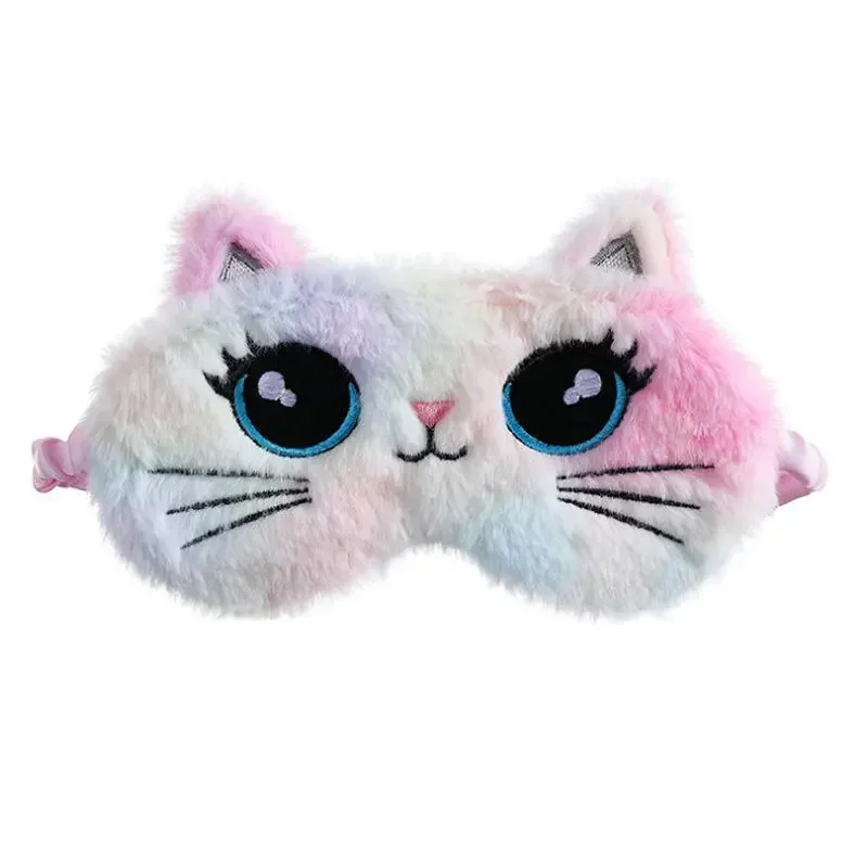 Cute Plush Sleep Mask Big Eyes Plush Eye Mask Kids Cat Cute Eye Travel Rest Sleep Aid Eye Mask 5