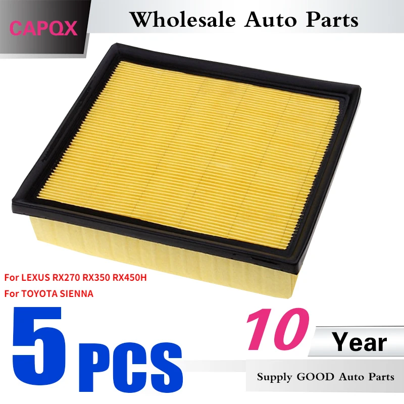 Capqx 5pcs Wholesale Engine Air Filter Car Clean Air Filter 1780131130