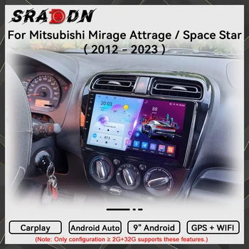 Para Mitsubishi Mirage Space Star 2012 2013 2014 2015 2016 2017 2018 2019 2020 2021 2022 2023 Android Car Radio Automotive Multimedia Video Player Navigation GPS Carplay Touch Screen Auto Stereo 1