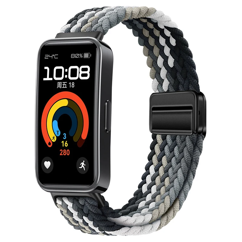 Nylon Braided Adjustable Magnetic Buckle Bracelet Wristband Accessory