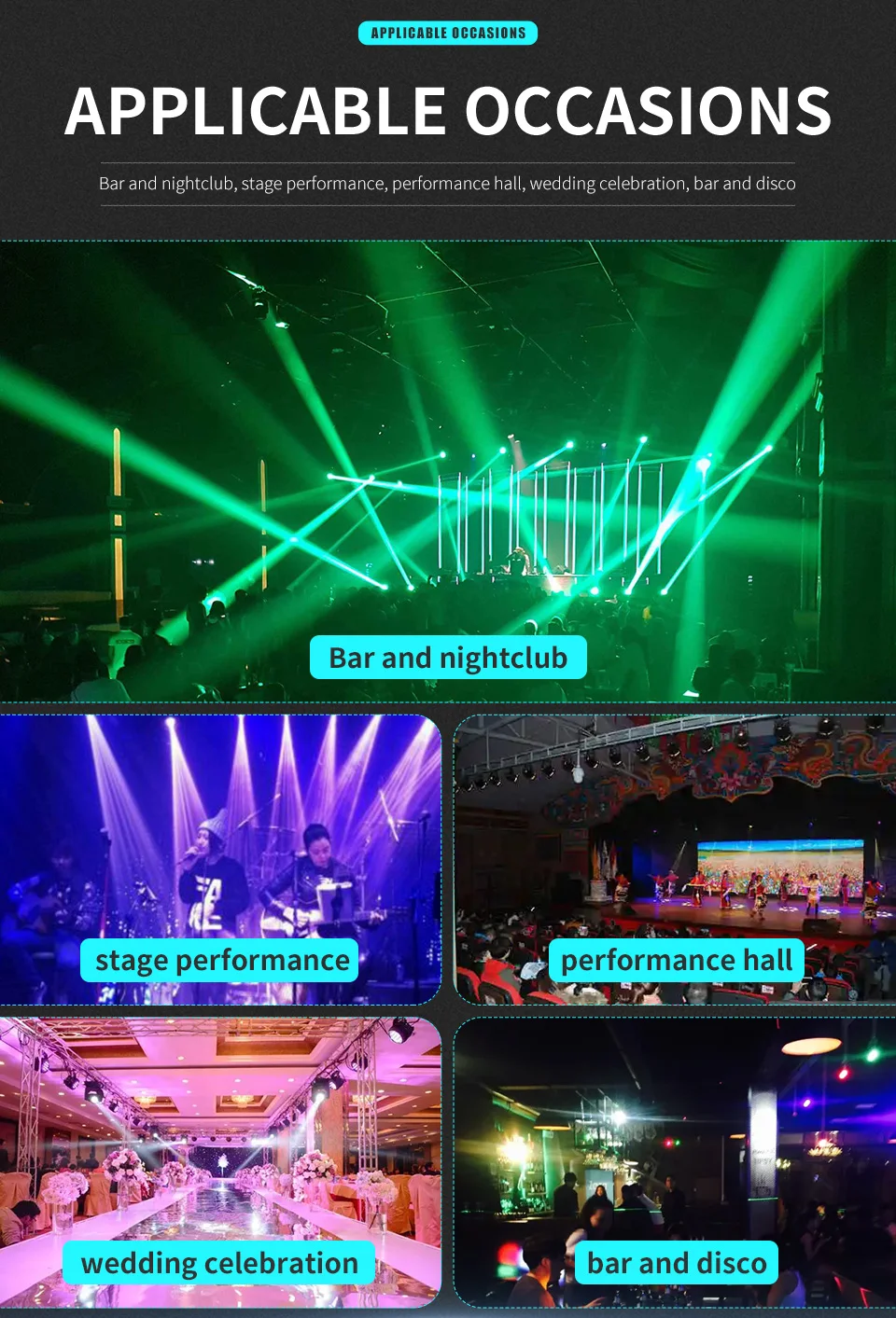 380W 3in1 Led Beam Light RGB Moving Head Beam Light DMX Controller Stage Disco M