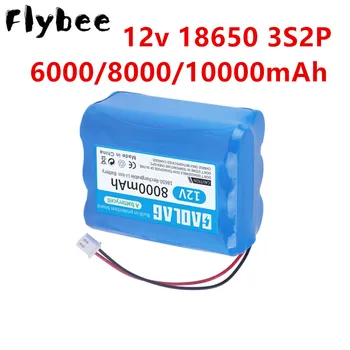 Batteria agli ioni di litio 12V 3S2P 12.6V/11.1V 18650 6000mAh 8000mAh 10000mAh per altoparlanti Bluetooth, apparecchiature mediche, illuminazione a LED