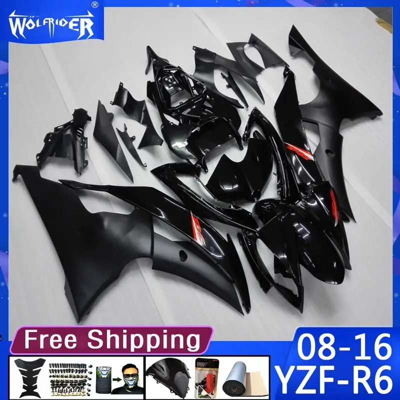 

Motorcycle ABS plastic fairings for YZF-R6 2008-2016 YZFR6 08 09~16 Motorbike black orange fairing Manufacturer Customize cover