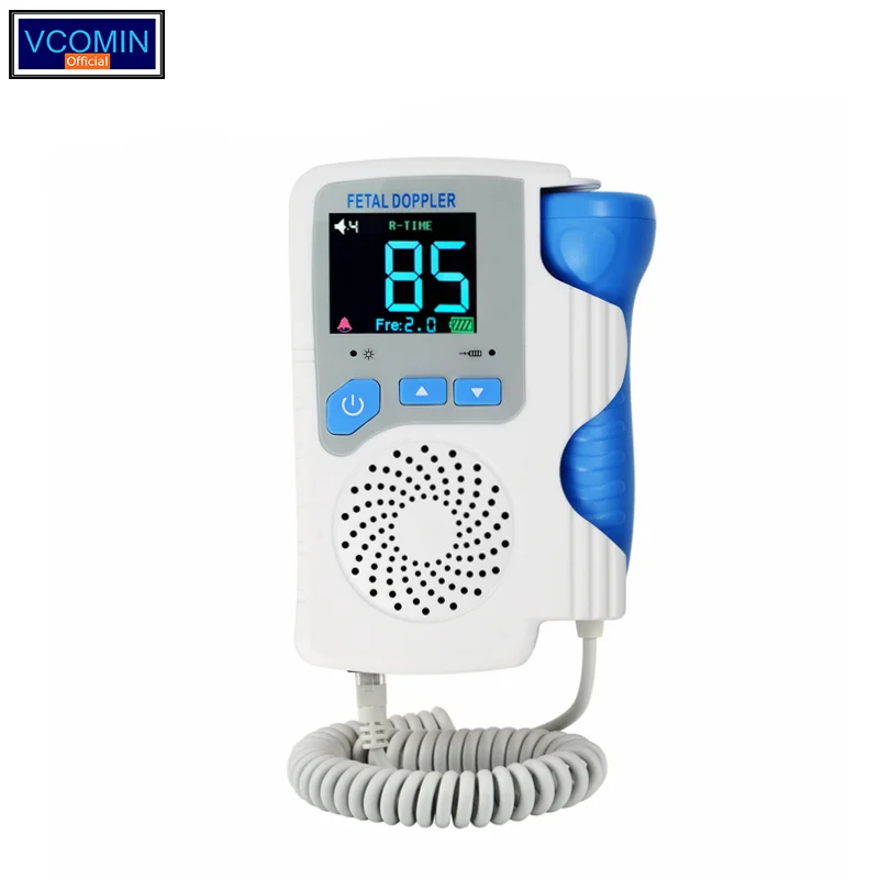 Vcomin Fetal Doppler Hand-Hold Pocket Suono Portatile Baby Heart Gravidanza Ultrasuoni Fety Doppler Detector Machine Monitor Noleggio