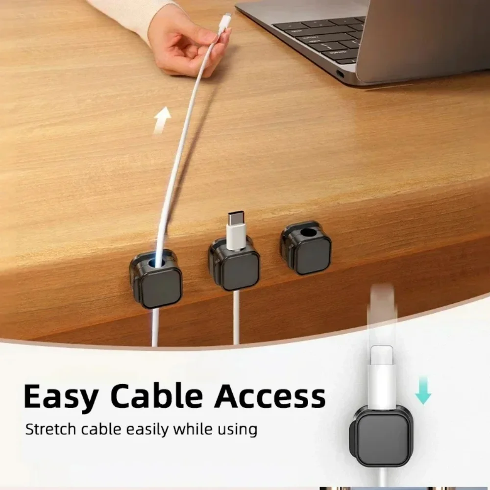 Adjustable Magnetic Adhesive Cable Clip Organizer for Desk and Various Occasions