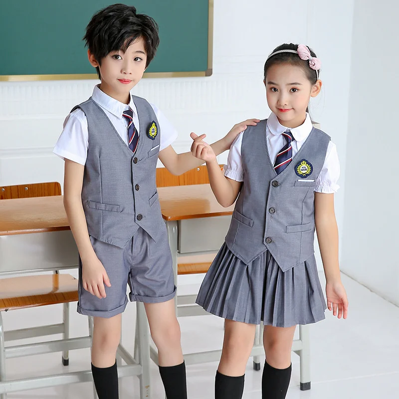 Japanese School Uniform Graduation Gown Set Summer British navy school uniform set primary school performance uniform choir dress children's graduation class uniform