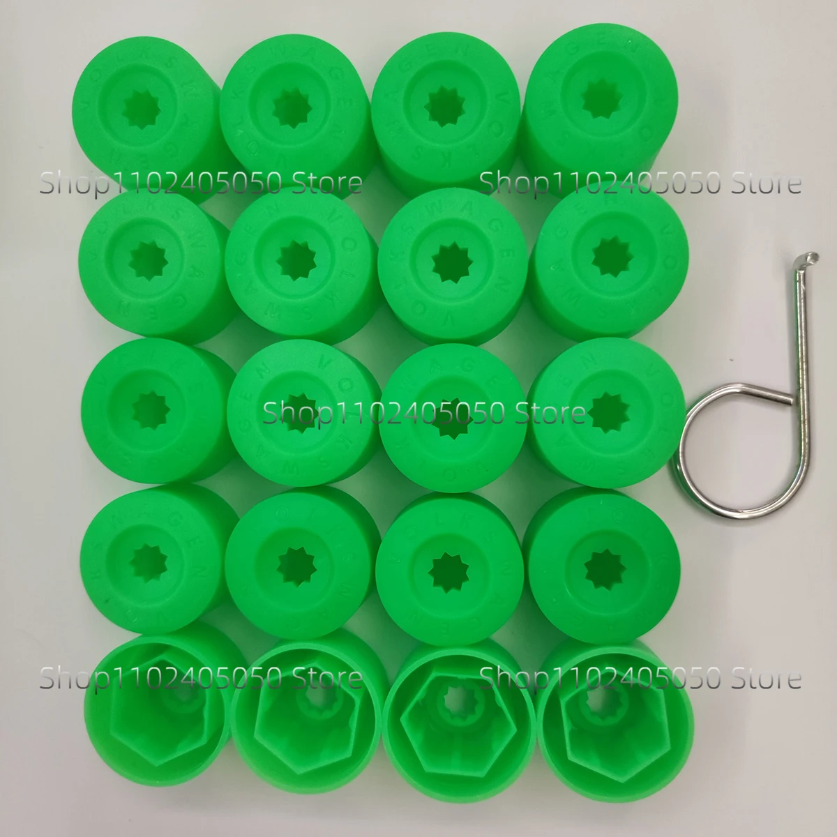 OKAYOK 20pcs Cache Ecrou pour VW Transporter T5 T30 Caddy Passat  B5,Anti-poussière Capuchons D'écrou de Roue,Cache-Écrous de Pneu Protection