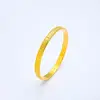 Wholesale Jewelry-- Embroidery Bangles and Bracelets 58mm For Women Wedding Jewelry Pure Gold Color 5