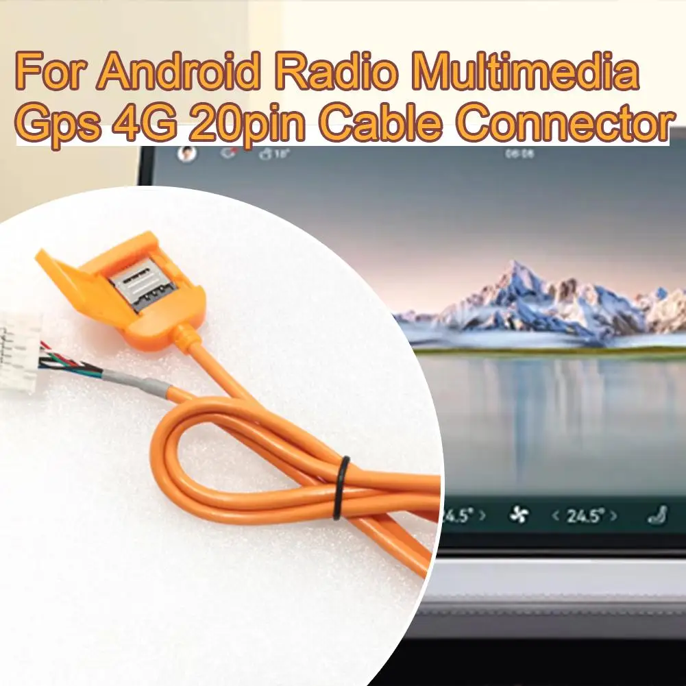 2PCS Sim Card Slot Adapter For Android Radio Multimedia Gps 4G 20pin Cable Connector Car Accsesories Wires Replancement Part car wire cable adapter,sim card slot adapter