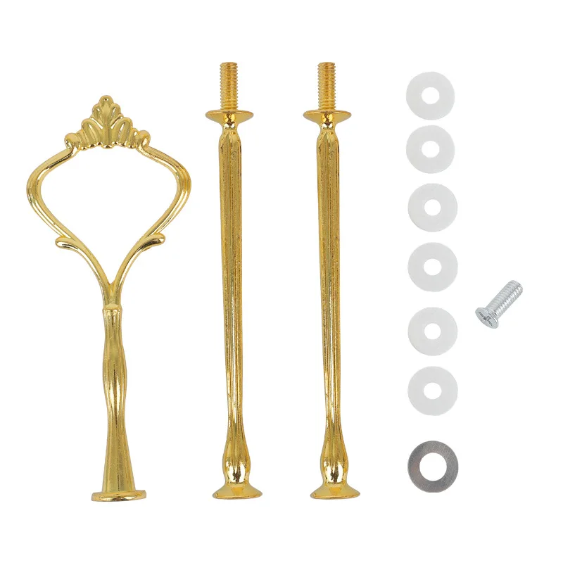 Zinc Alloy Crown Cake Stand 1/2/3 Tiers Pillar Without Plate Desserts Fruits Cookie Rack Handle Wedding Party Accessories cake stand,dessert stand