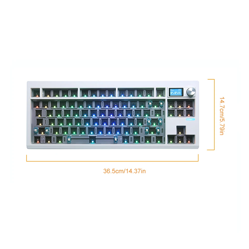 GMK87 기계식 키보드 키트, PC 노트북용, 87 키, 무선 키보드 핫스왑, 블루투스 호환, 2.4Ghz, C타입