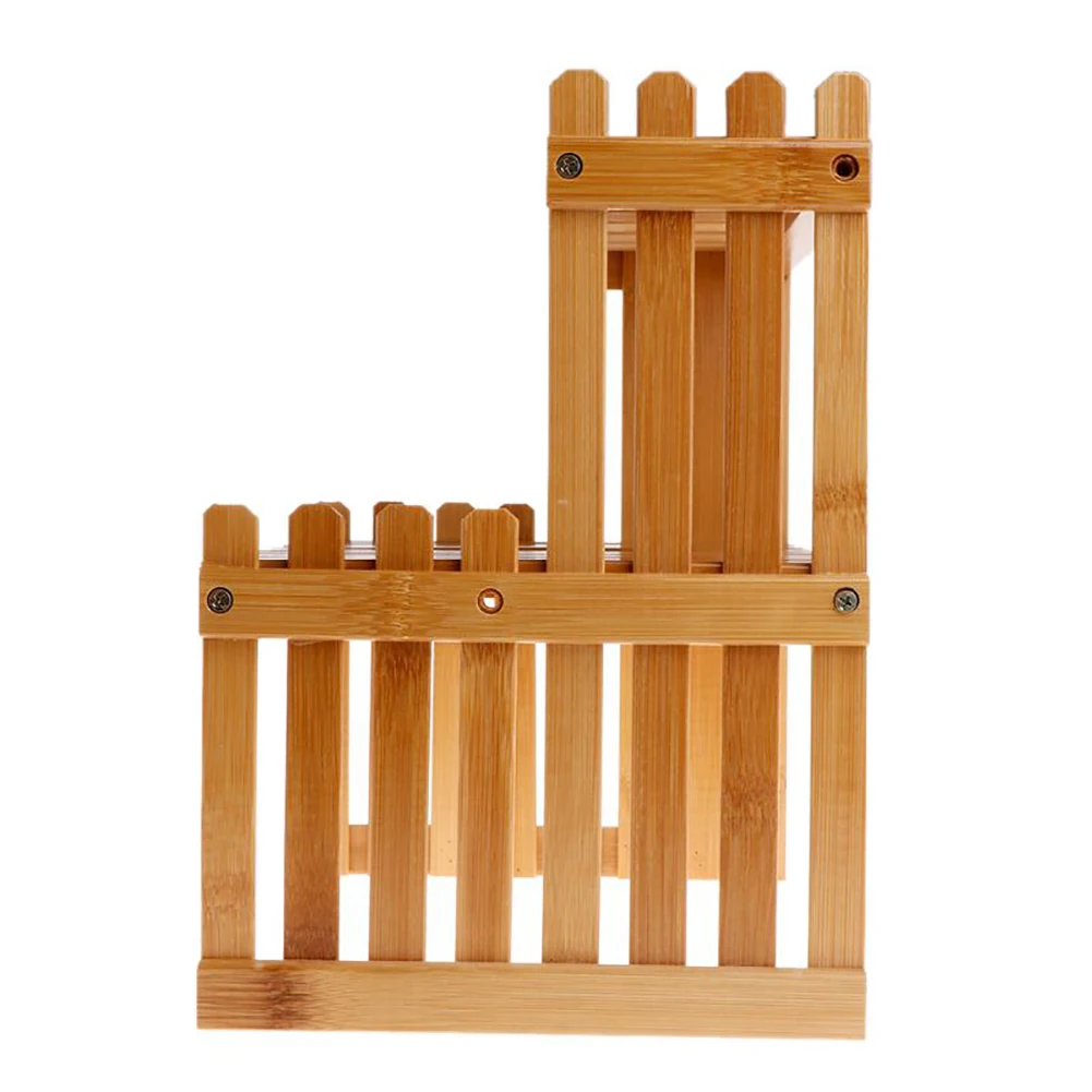 2 Tier Decorative Tabletop Wood Plant Stand Display Shelf: 3 - 5 Days Free Delivery Only UK