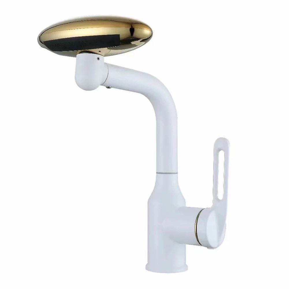 

Double Control Adjustable Stainless Steel Faucet Prevent Dripping Washbasin Faucet Features Water Waste Rain Curtain