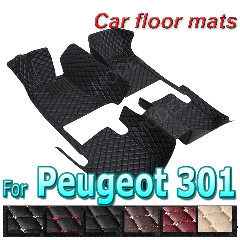 

Car Floor Mats For Peugeot 301 2014 2015 2016 2017 2018 Custom Auto Foot Pads Automobile Carpet Cover Interior Accessories