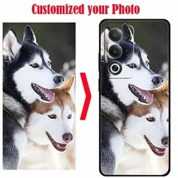 Customized DIY Silicone Soft Phone Case - Black for OPPO A3X 4G 5G (Black Silicone)