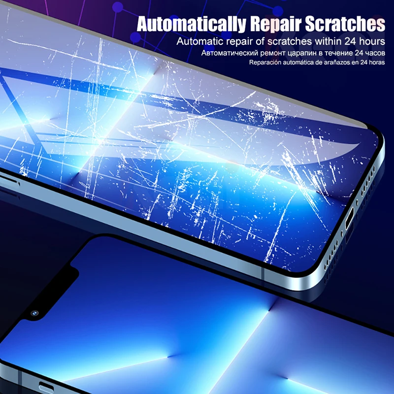 4-Pack Hydrogel Screen Protector for iPhone - Premium Protective Film Accessories