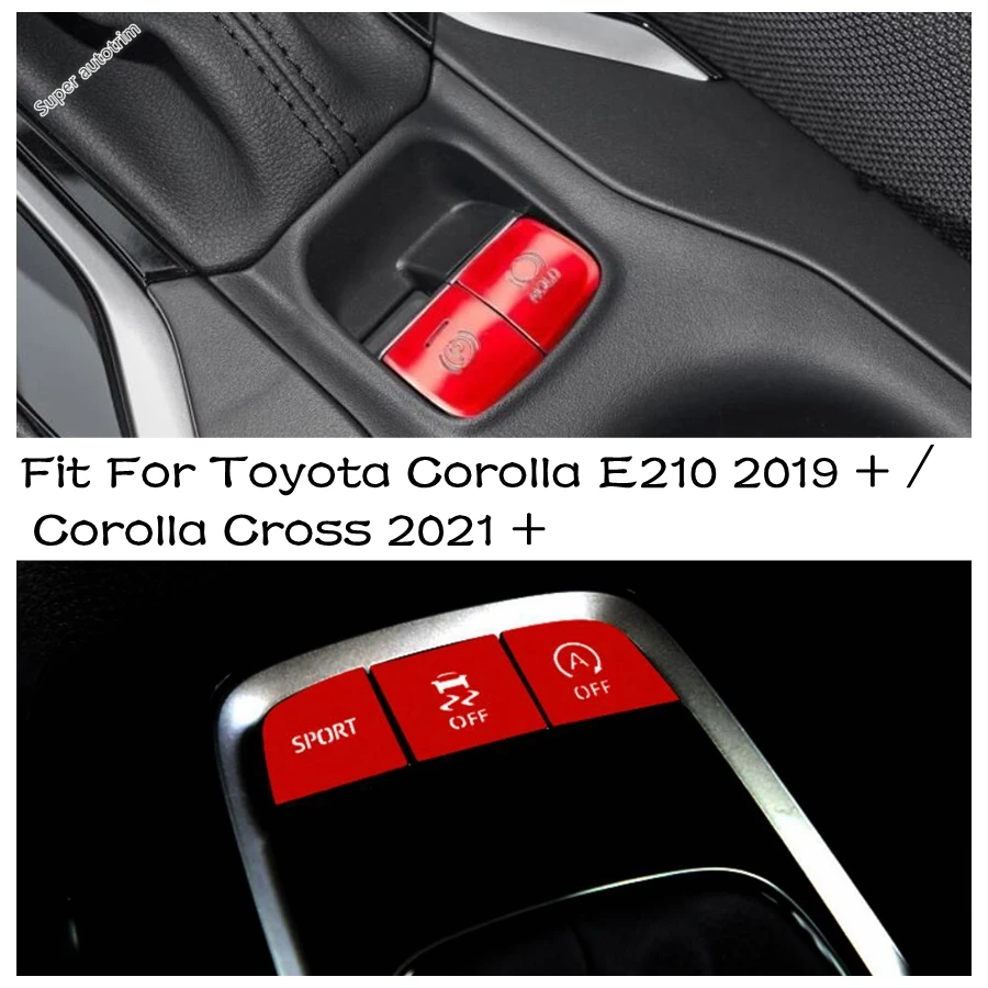 Bottoni Interni Auto Paillettes Decorazione Copertura Trim Metallo Misura Per Toyota Corolla E210 2019 - 2023 / Corolla Cross 2021 - 2023