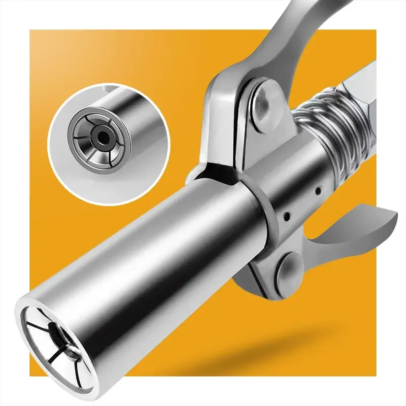 Grease Gun Grease Gun Coupler 10000 PSI NPTI/8 Oil Pump Quick Release Grease Tip Tool Car Syringe Lubricant Tip Nozzle Repair
