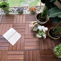 Decoration Of Household Splicing Solid Wood Flooring, Terrace, Courtyard, Outdoor Ground, Balcony Renovation, Solid Wood Floorin 4