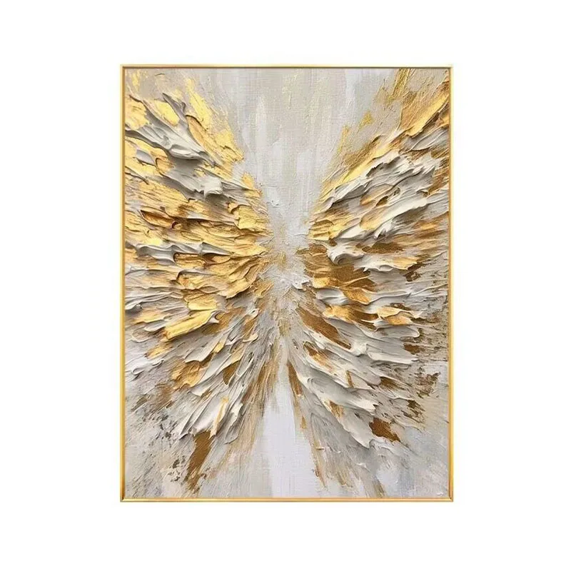 

Abstract Art Handmade Oil Painting Golden Butterfly Art Canvas Living Room Bedroom Porch Hanging Mural Sofa Background Painting