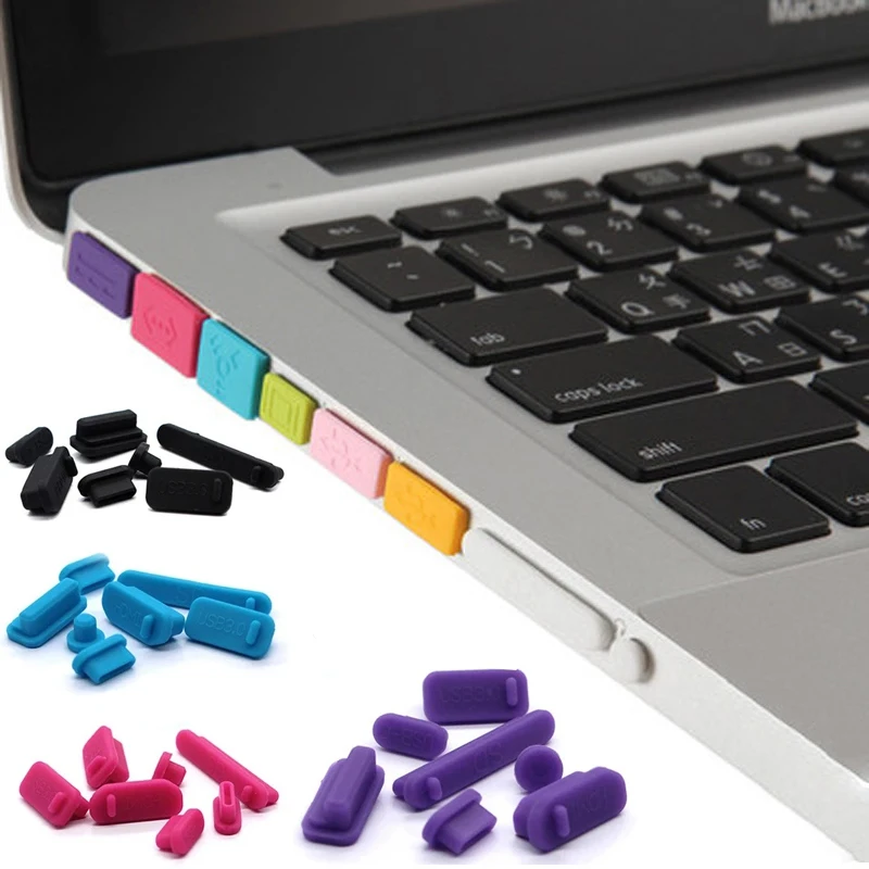 Universal Laptop Dustproof and Waterproof USB Port Covers - 16-Piece Set