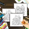 30 Sheet Adult Drawing Book-,8.3x 8.3 inch 100gsm thick paper for soothing, anxiety and more, perfect for many holiday gifts! 3
