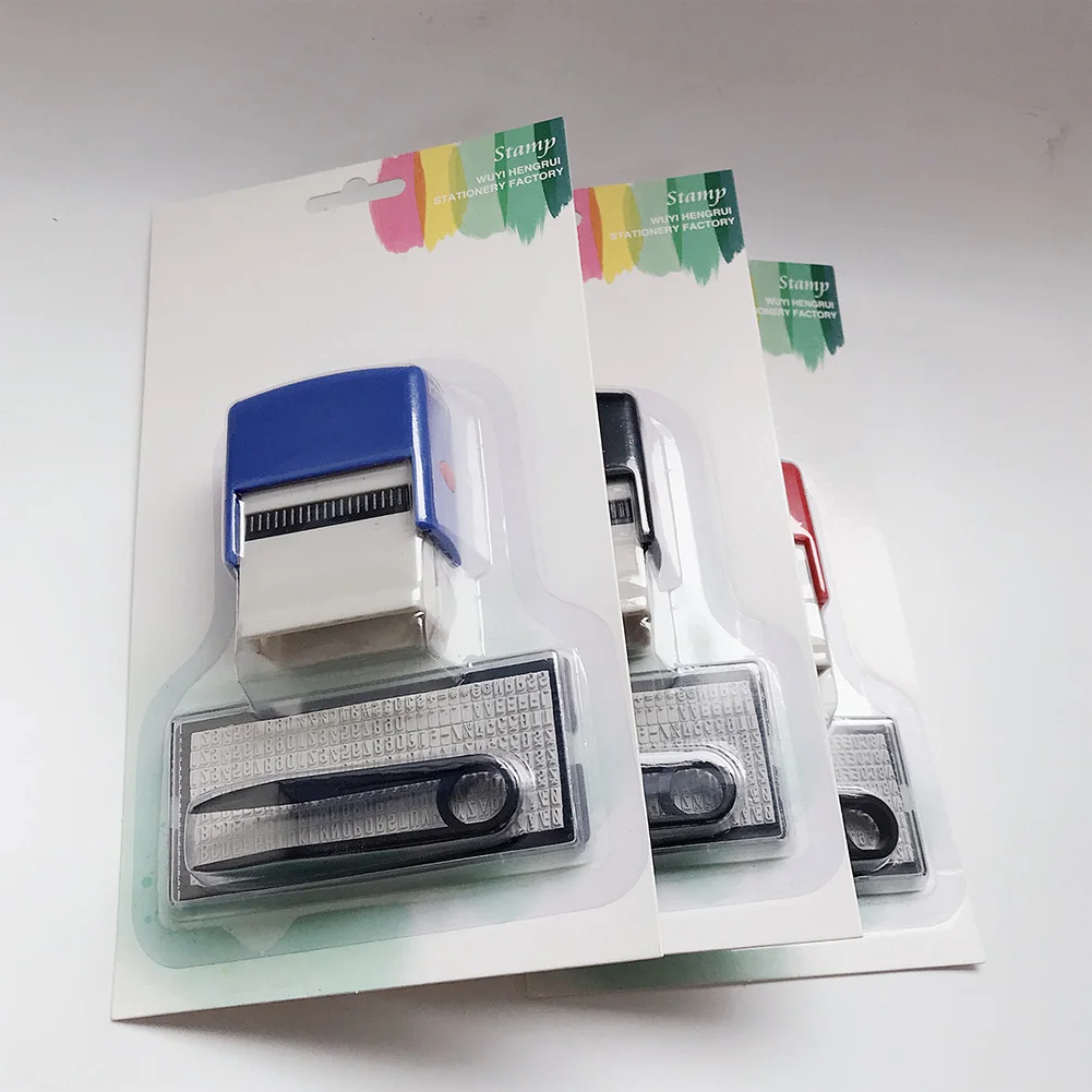 Rubber Stamp Kit DIY Custom Stamp Rubber Kit Self Ink Dial Assortment Seal Business Number Monogram Printing Stamp tampon encreur personnalis&eacute;