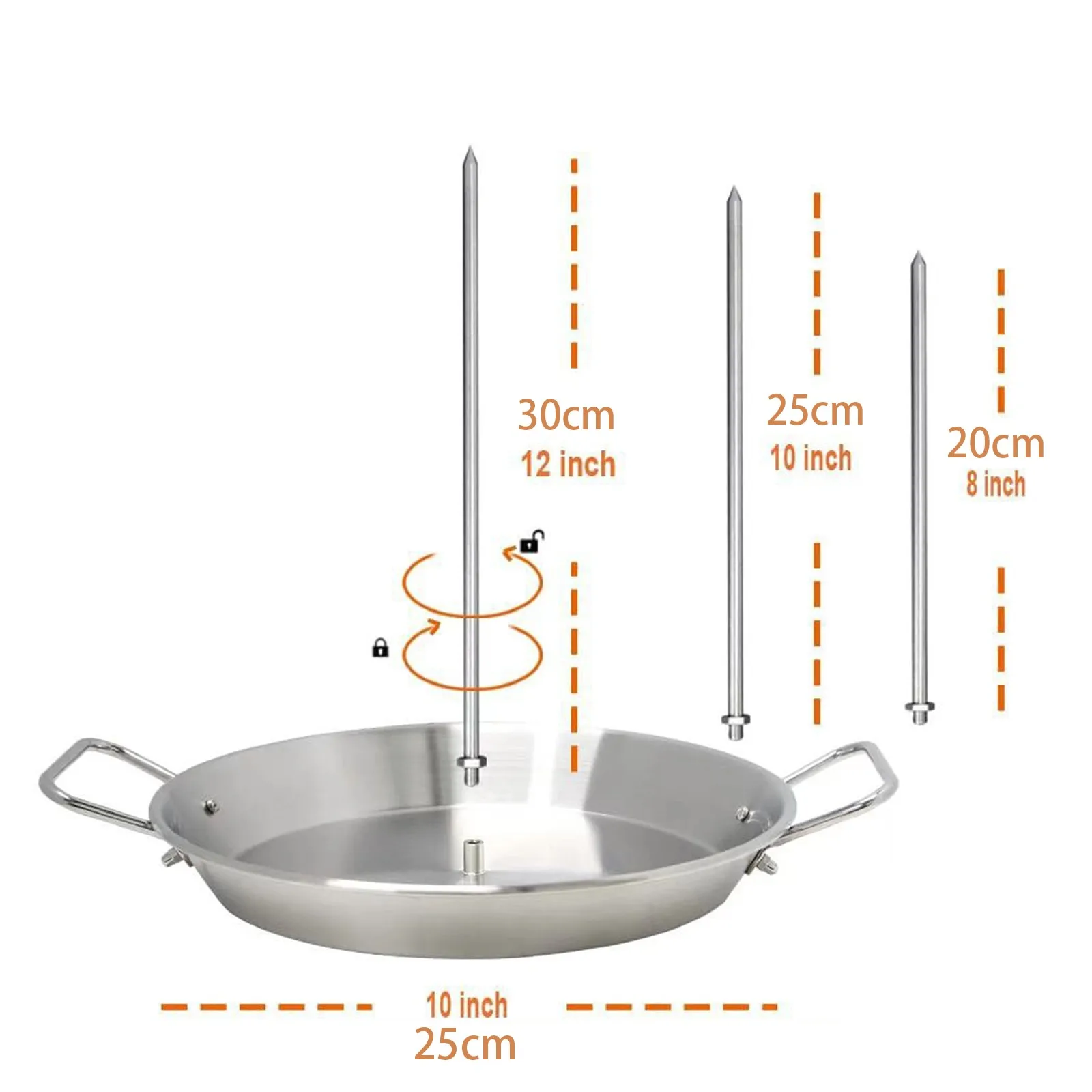 Vertical Skewer For Grill Brazilian Skewers For Home Made Tacos Al Pastor Shawarma Brazilian Churrasco Stainless Steel barbecue grill