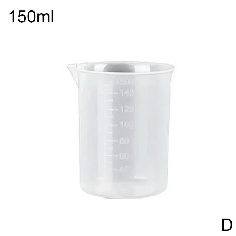 thumbnail image 1 of Vaso medidor de plástico transparente con forma de V para laboratorio, vaso medidor volumétrico para té y leche, para cocina, 1 of 5