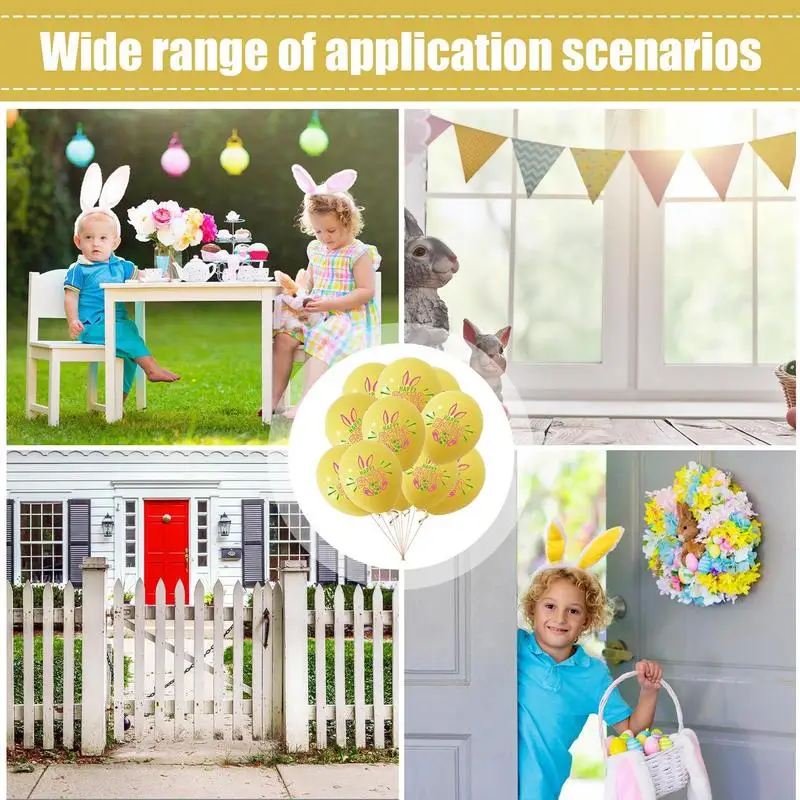 Easter Party Latex Balloons 100X Cute Eggs Bunny Chick Balloon Happy Decor Themed Party Latex Supplies Decorations
