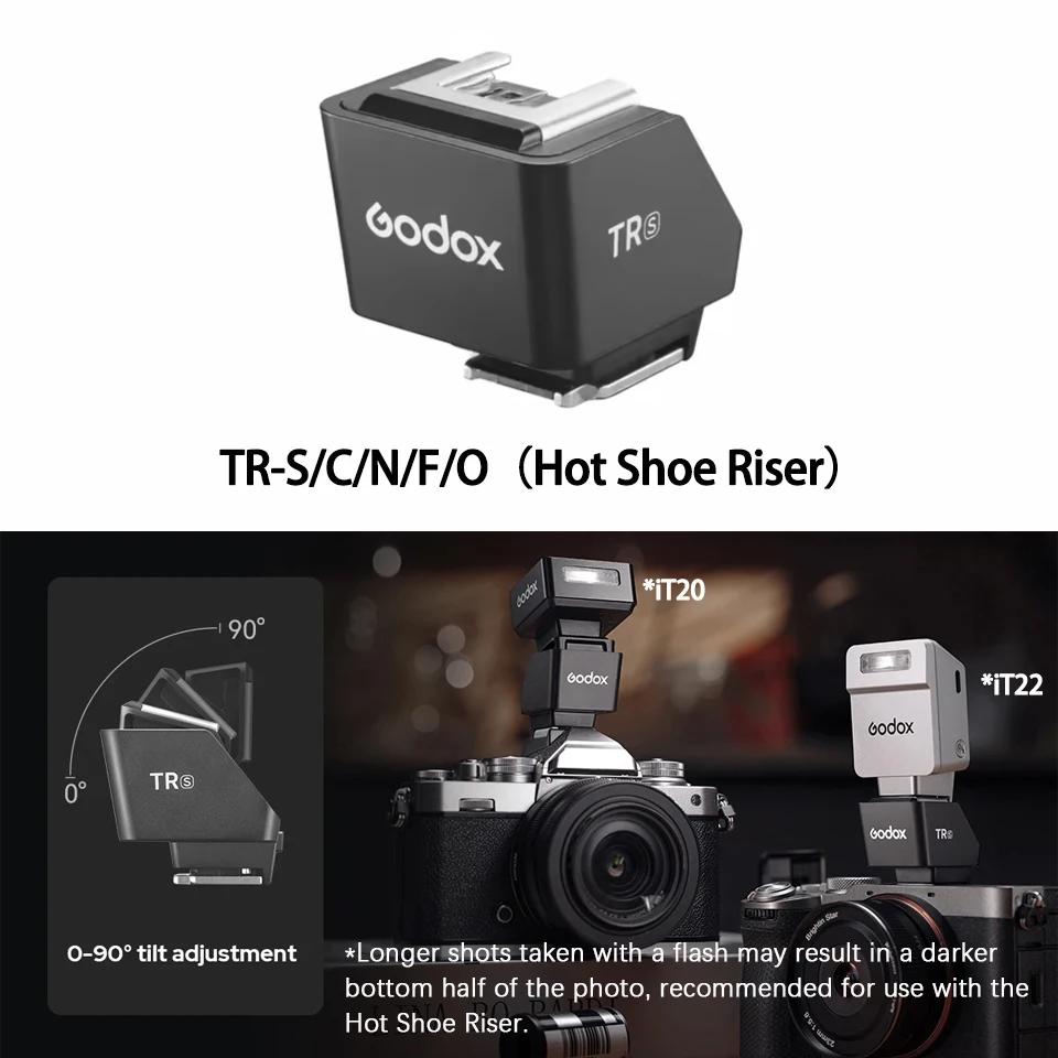 Godox TR-O TTL Hotshoe Riser - Höhenadapter Für Olympus & Panasonic Blitzgeräte