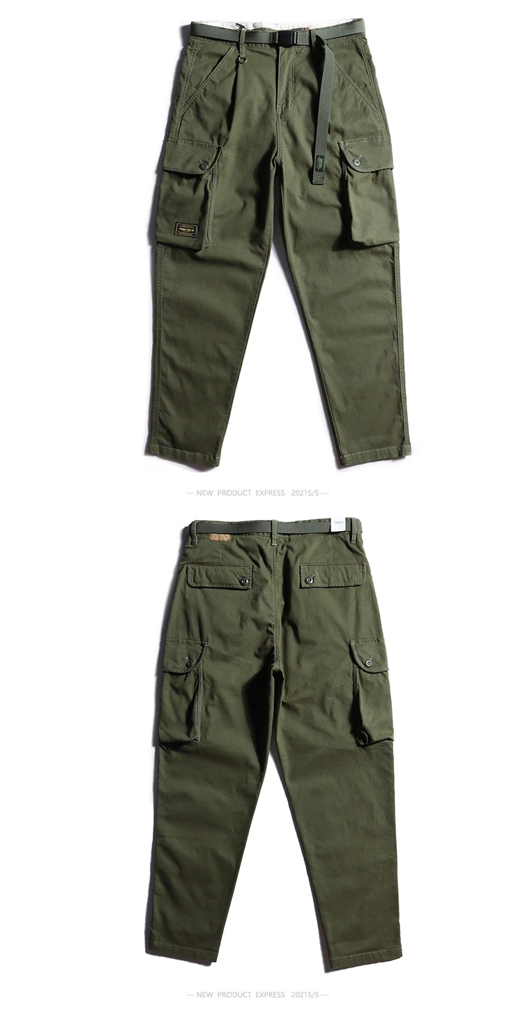 N-style Heavy Weight Retro Outdoor Men's Pocket Pants Cargo Casual Baggy Trendy Multi-Pocket