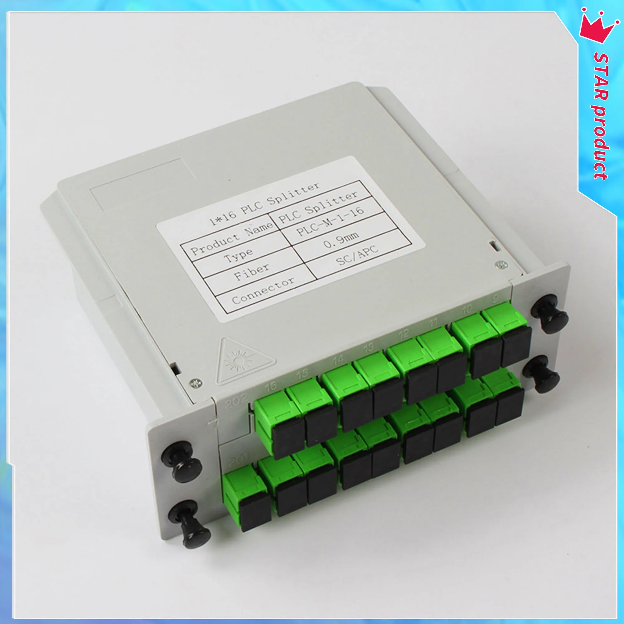 4PCS/Lot SC APC PLC 1x16 Fiber Optic Splitter Box Cassette Card Inserting PLC Splitter FTTH Fiber Optical Coupler Splitter