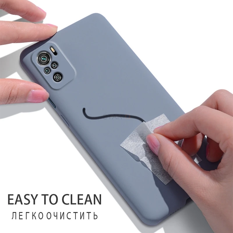 Camera Protector Liquid Silicone Phone Case For Xiaomi Redmi Note
