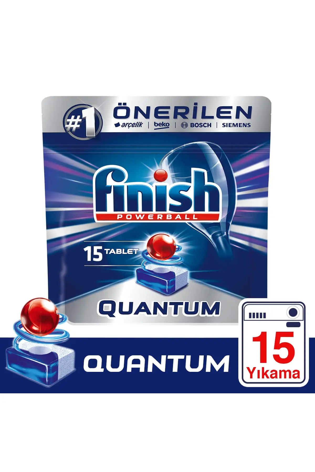 Finitura Quantum Powerball Tablet 15 Pezzi Finitura Powerball Lavastoviglie Tablet Liquido Tutto In Uno