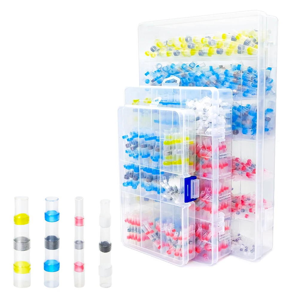 Terminal connector wire connectors electrical connectors plug soldering terminal Heat shrink terminals waterproof solder sleeve tube electrical wire insulated splice tinned solder seal connectors kit mixed box